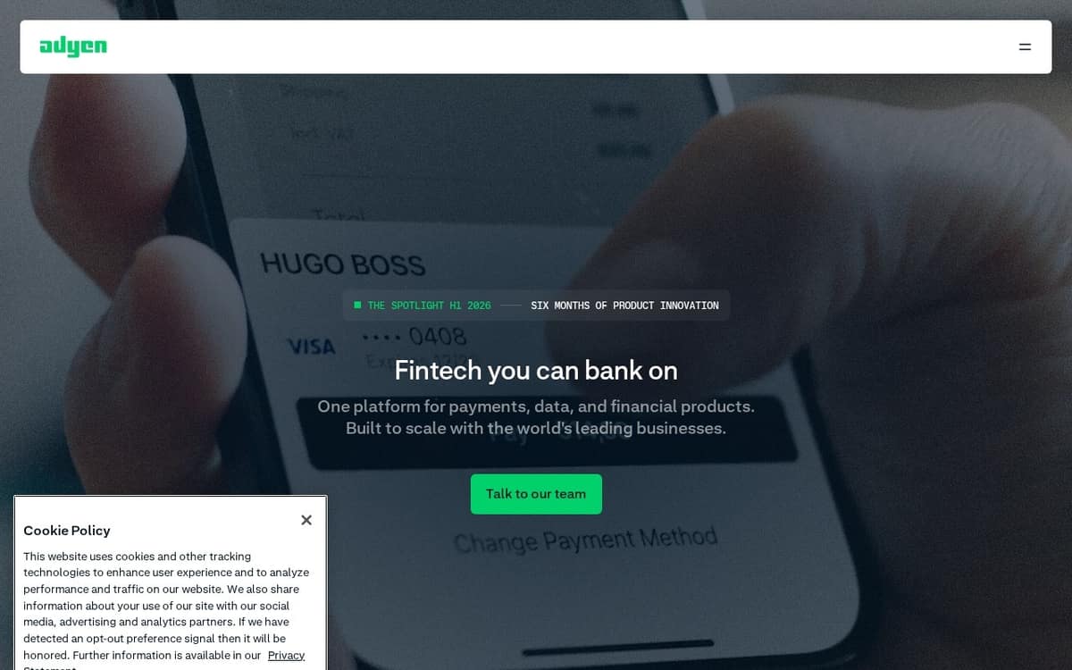Adyen preview